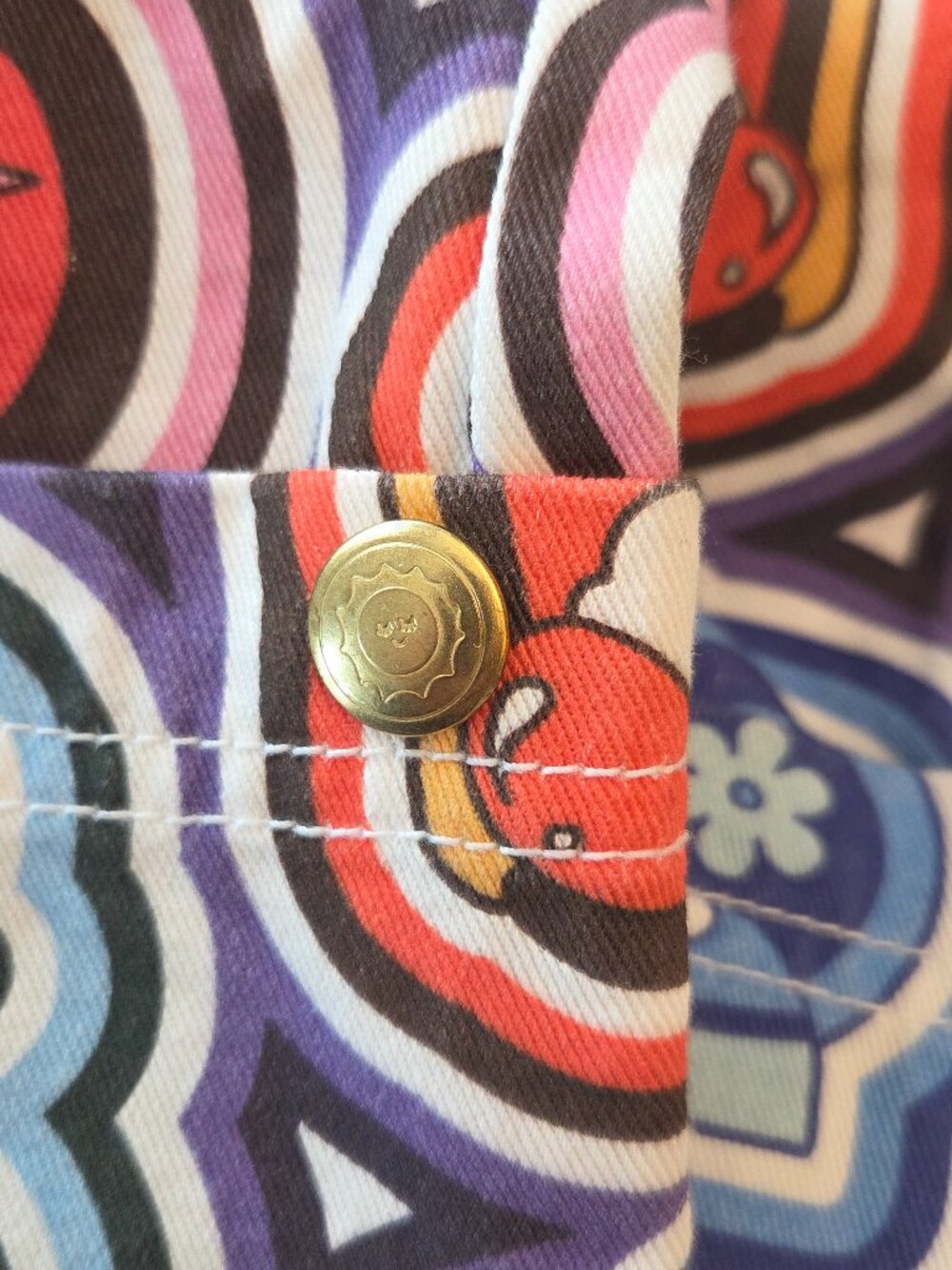 Big Bud Press Drop Pocket Cargo Pants, Butterfly Kaleidoscope, Size S (Unisex) - Picture 7 of 9